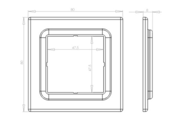 Leviton - 80 × 80 mm S95 Type Faceplate (18985JW) - Image 2