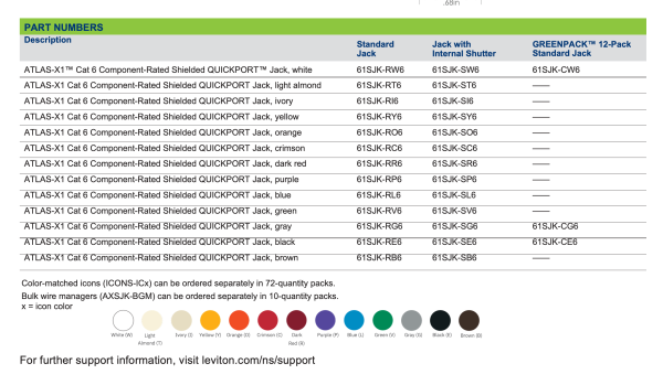 Leviton - ATLAS-X1 Cat 6 Component-Rated Shielded QUICKPORT™ Jack - Image 4