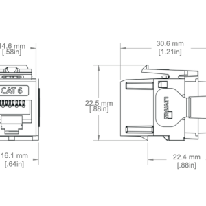 Alternative view of Leviton - EXTREME Cat 6 Component‑Rated UTP QUICKPORT Jack (61110‑xx6)