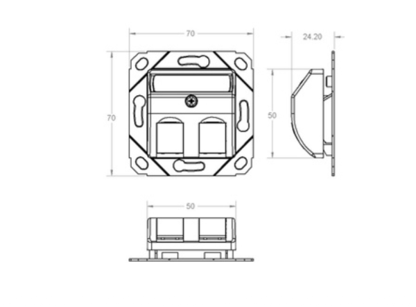 Leviton - 1-, 2-, and 3-Port German-Style Snap-in-Jack Module - Image 2
