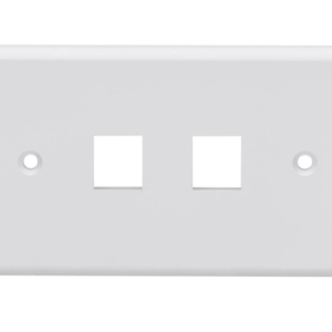 Leviton - Single‑Gang Horizontal QuickPort® Wallplate with ID Window, 3‑Port (42070‑3WS)